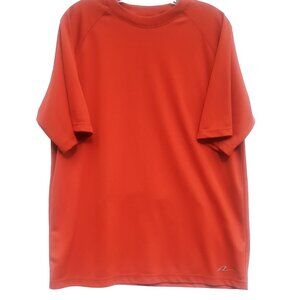 Nashbar Men's Cycling Jersey Shirt XL Orange Short Sleeve Zip Back Pocket Shirt